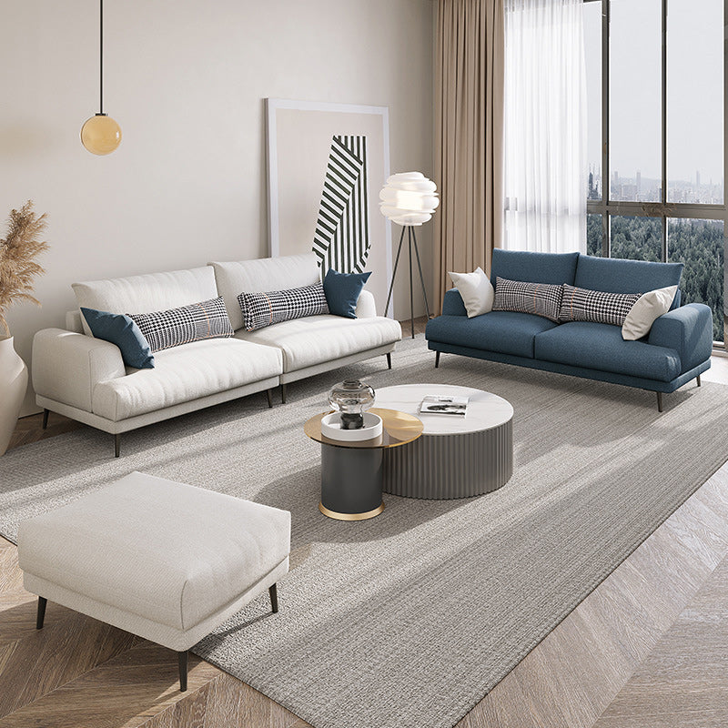 Fabric 3 Seater Living Room Contemporary Standard Sofa Chaise