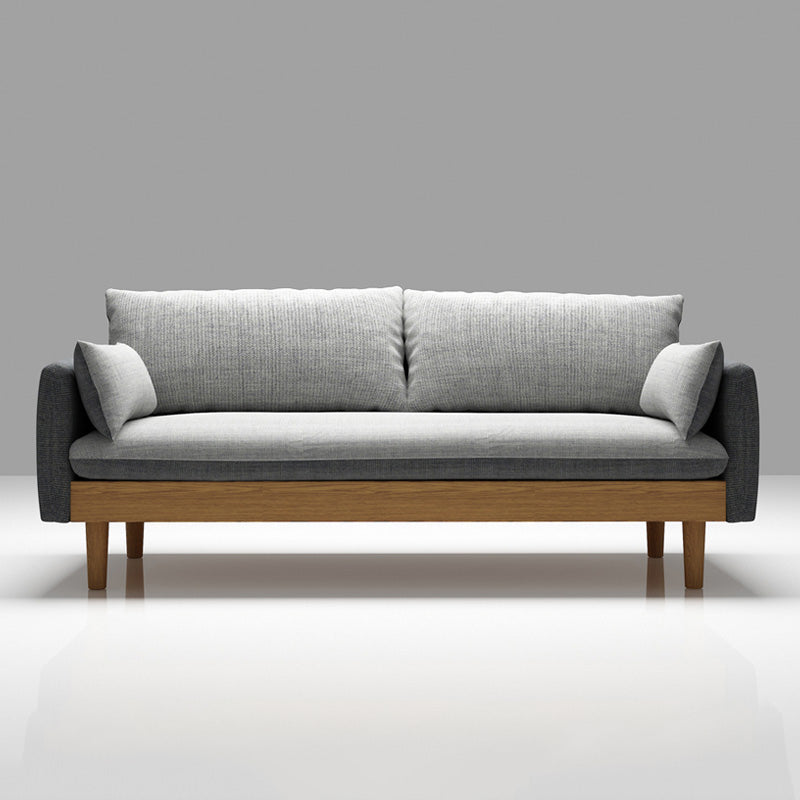Back sciolto 29,52 "d x 29,92" divano di divano in legno in legno scoperto