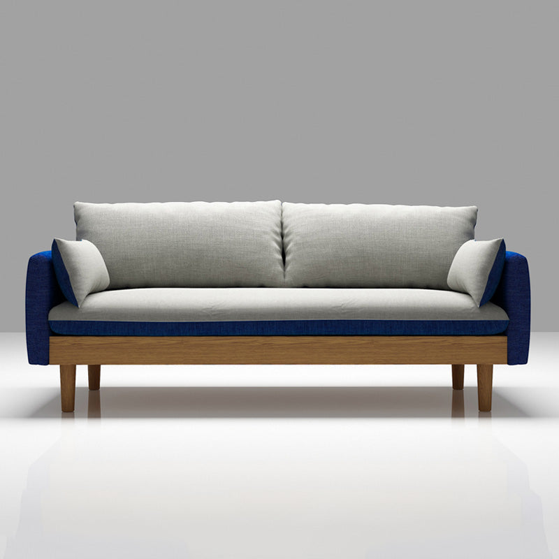 Back sciolto 29,52 "d x 29,92" divano di divano in legno in legno scoperto