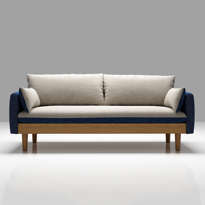 Back sciolto 29,52 "d x 29,92" divano di divano in legno in legno scoperto