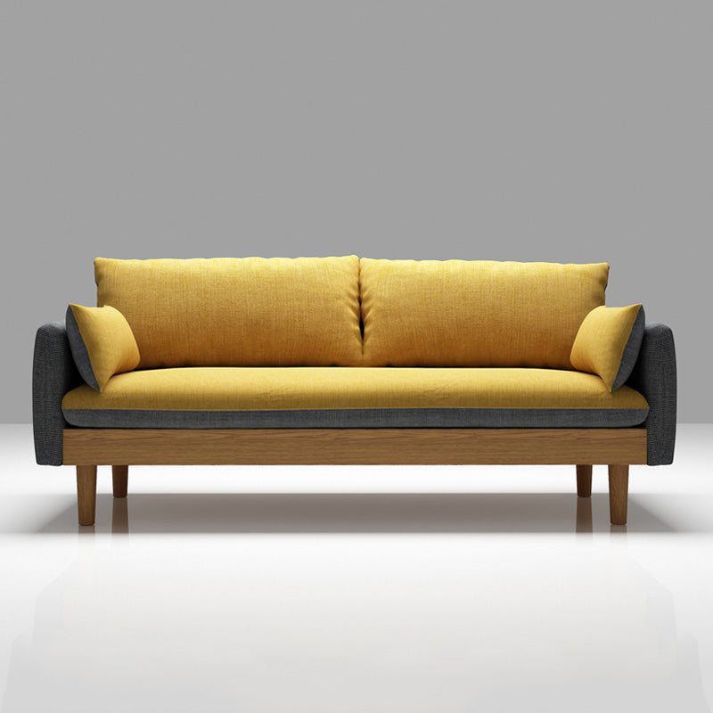 Back sciolto 29,52 "d x 29,92" divano di divano in legno in legno scoperto