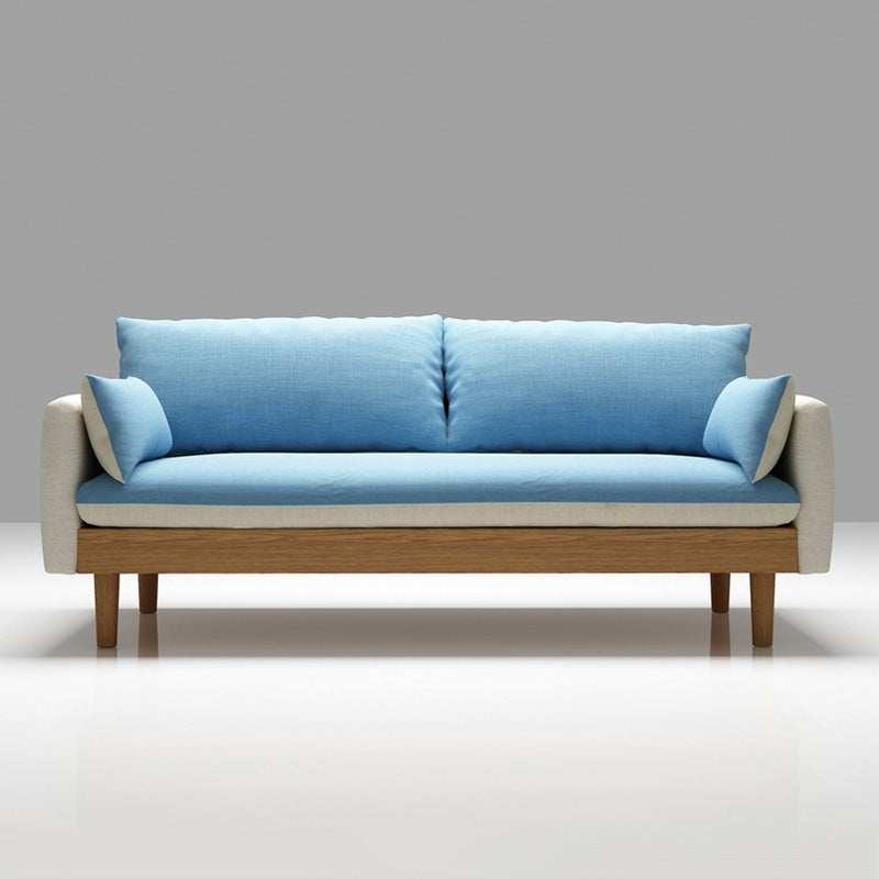 Back sciolto 29,52 "d x 29,92" divano di divano in legno in legno scoperto