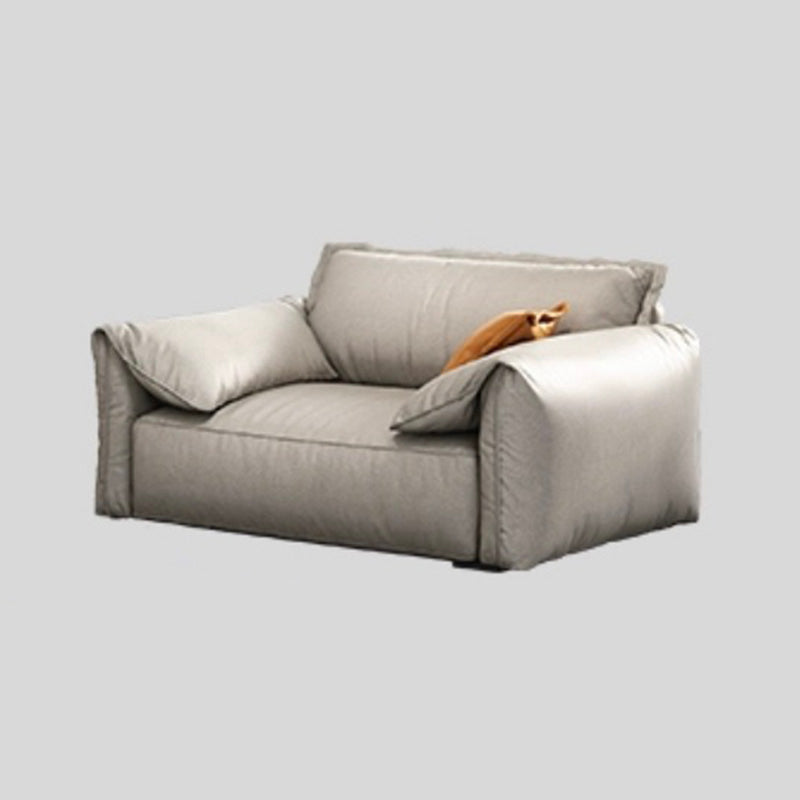 Square Armrest Latex Sponge Seat Filled with Pine Base Rectangular Sofa