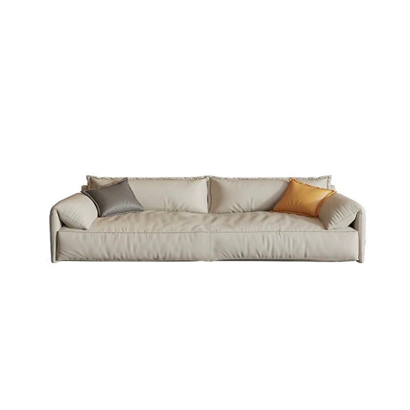 Square Armrest Latex Sponge Seat Filled with Pine Base Rectangular Sofa