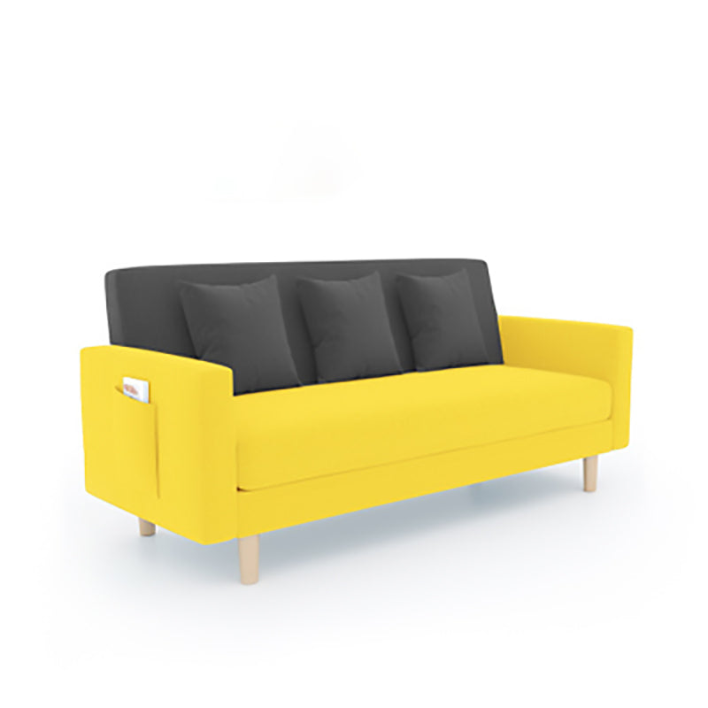 Scandinavian Tight Back Sofa with Storage and Square Arm 65H