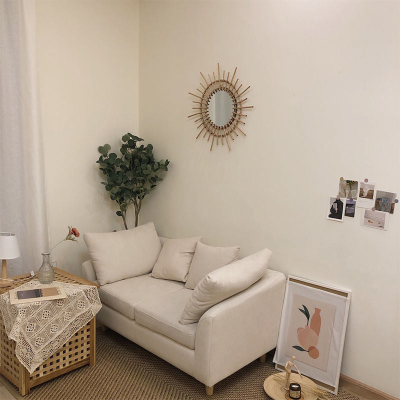 Scandinavian Pillow Top Arm Sofa with Sewn Pillow Back for Apartment