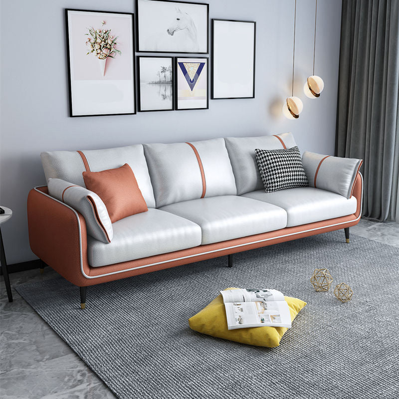 Stationäre Färbung resistent 3 Sitzer Wohnzimmer Standardsofa mit mehreren Kissen