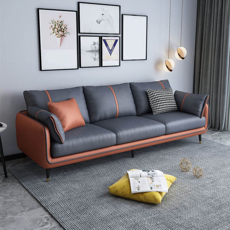 Stationäre Färbung resistent 3 Sitzer Wohnzimmer Standardsofa mit mehreren Kissen