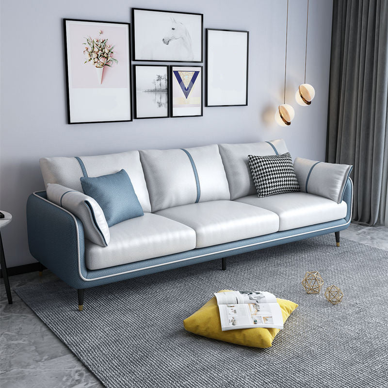 Stationäre Färbung resistent 3 Sitzer Wohnzimmer Standardsofa mit mehreren Kissen