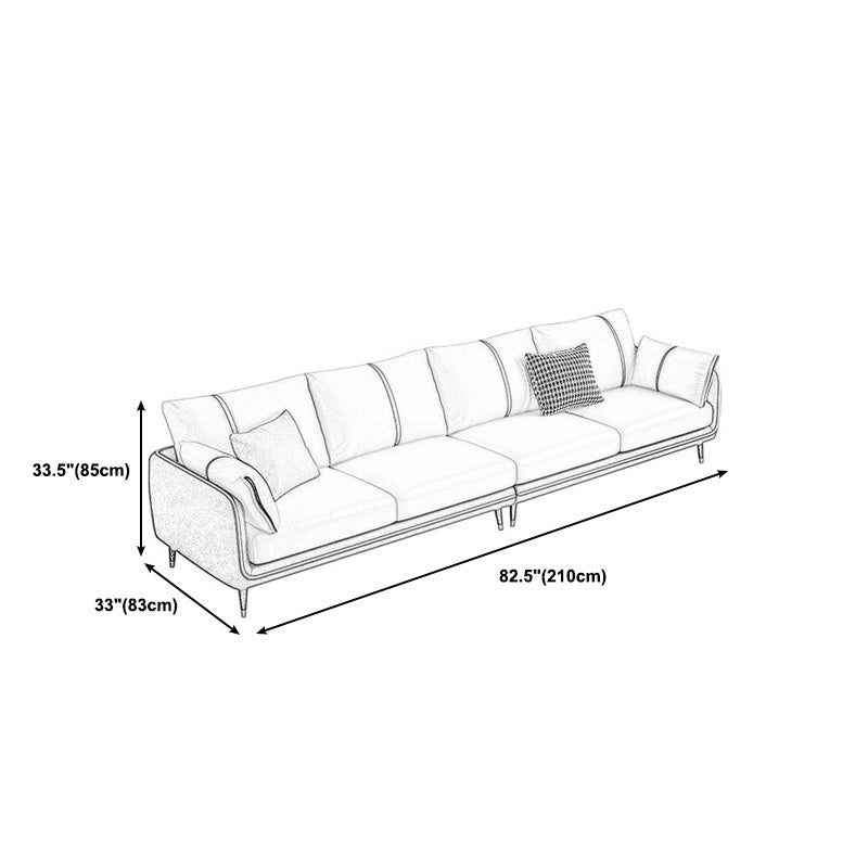 Stationäre Färbung resistent 3 Sitzer Wohnzimmer Standardsofa mit mehreren Kissen