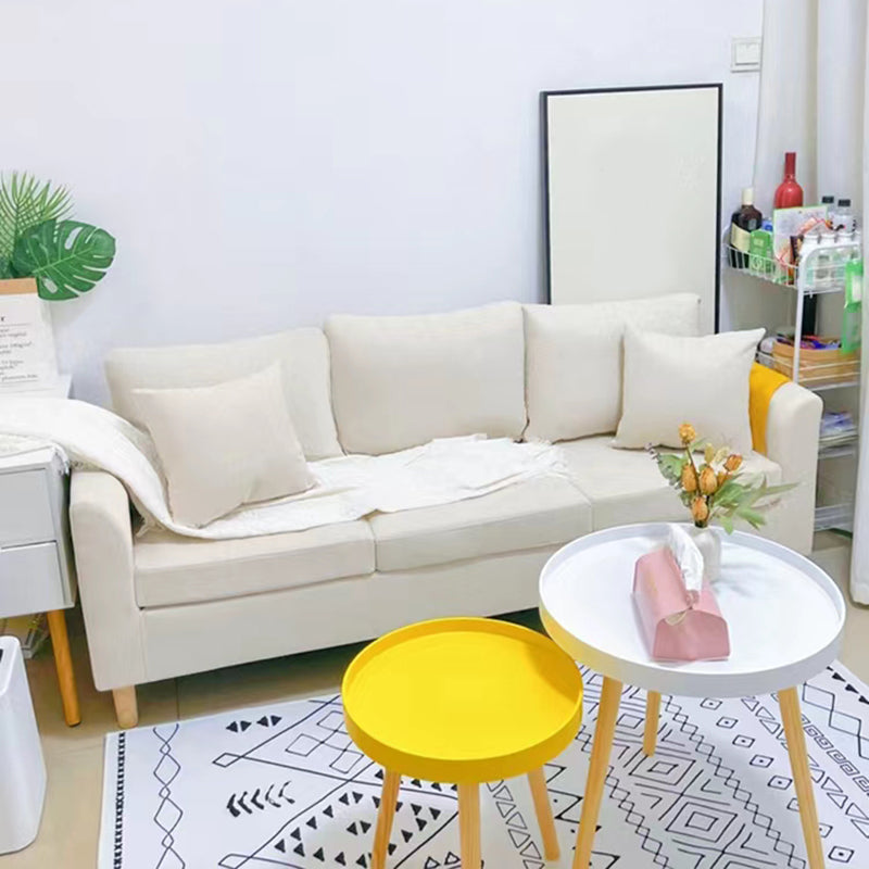 3-Seat Cushions Sofa 68.11*27.56*28.35 Slipcovered Square Arm Sofa