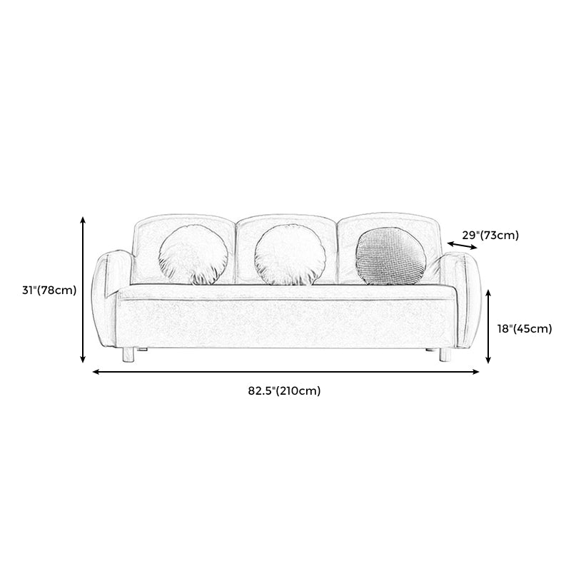 Moderne macaroon 3/4 zitbank van de sofa van de sofa standaard kussens sofa