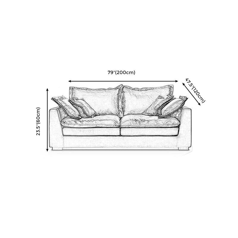 Black Contemporary Faux Leather Tuxedo Arm Sofa with Bolster Pillows for Living Room