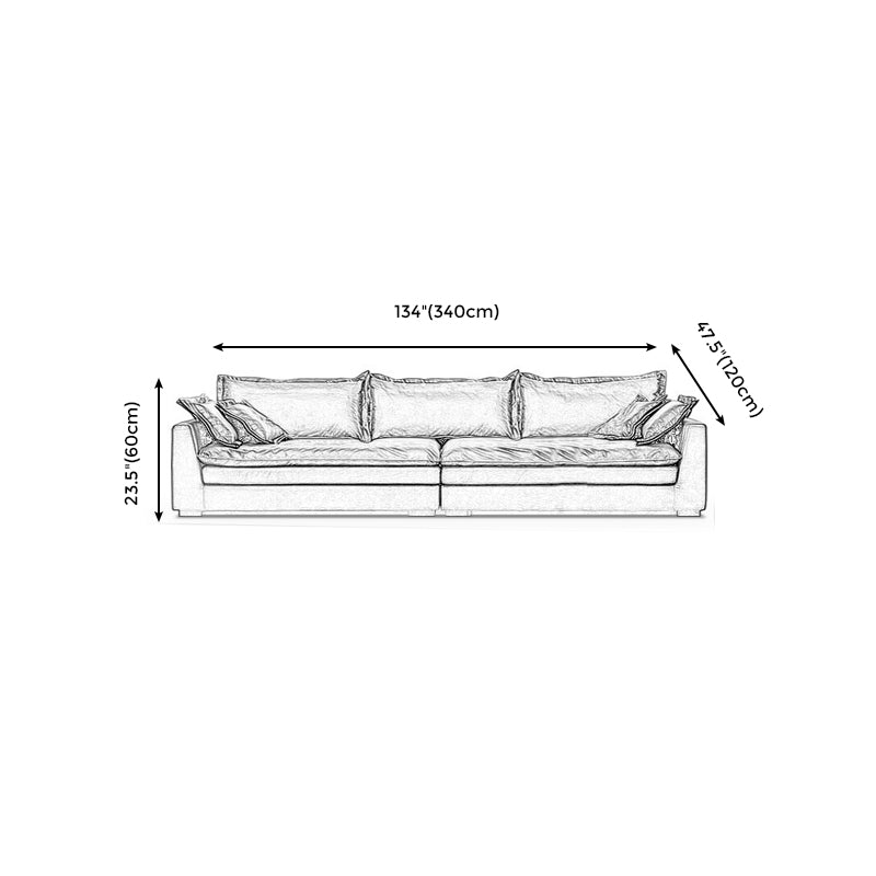 Black Contemporary Faux Leather Tuxedo Arm Sofa with Bolster Pillows for Living Room