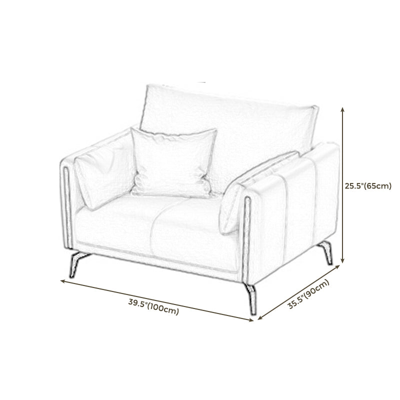 Setfee de manchas grises Settee Sofá de brazo cuadrado
