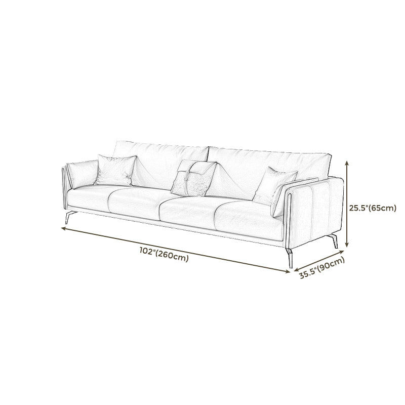 Setfee de manchas grises Settee Sofá de brazo cuadrado