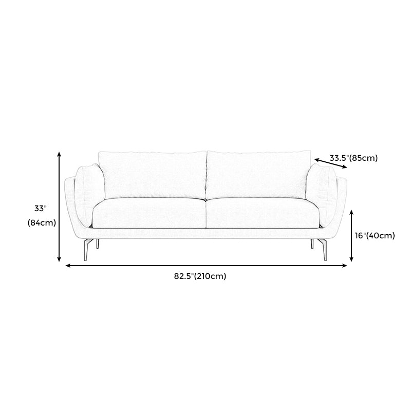 Sofa Chaise for Apartment Flared Arm Sofa for  Home Living Room