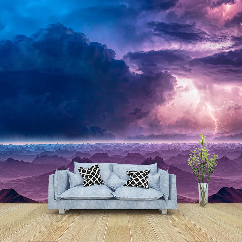 Illustration Wall Mural Wallpaper Mountain Sitting Room Wall Mural