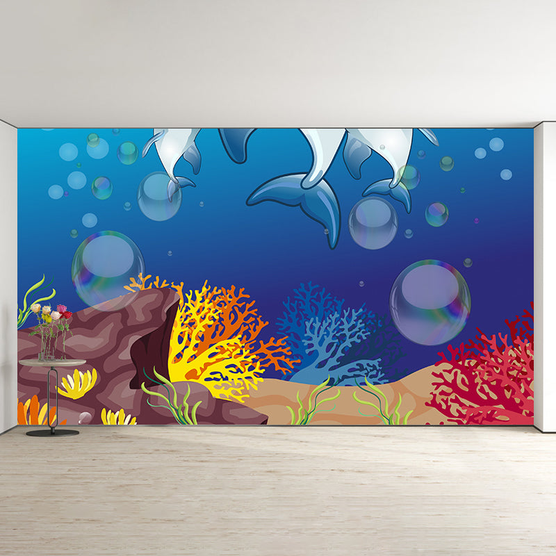 Modern Illustration Mural Wallpaper Sea World Living Room Wall Mural