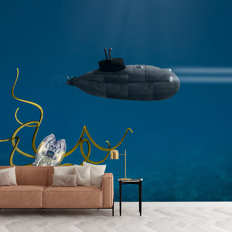 Modern Illustration Mural Wallpaper Sea World Living Room Wall Mural