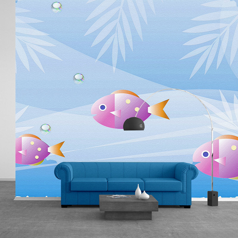 Decorative Illustration Mural Wallpaper Sea World Indoor Wall Mural