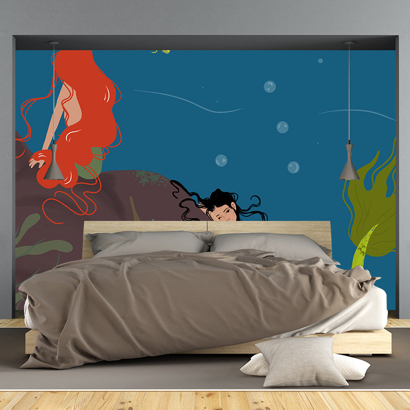 Decorative Illustration Mural Wallpaper Sea World Indoor Wall Mural