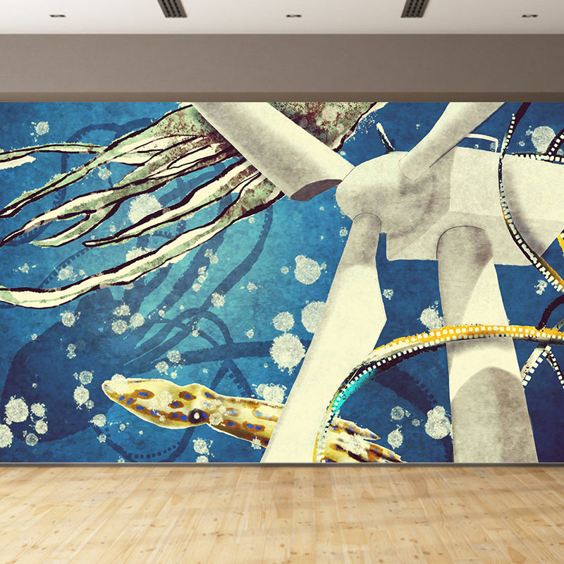 Decorative Illustration Mural Wallpaper Sea World Indoor Wall Mural