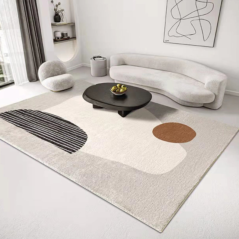 Tapis de tapis moderne beige Tapis de la zone de la zone de la zone de tapis de tapis pour le salon