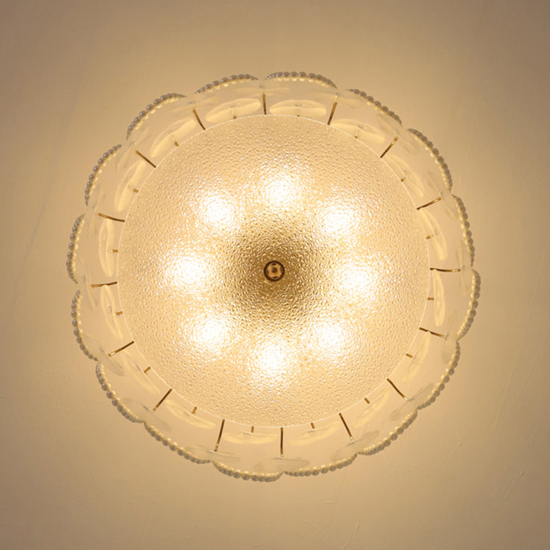 Faire de plumes lampe de plafond support de fer moderne monte à chasse à lampe à lampe en verre pour balcon