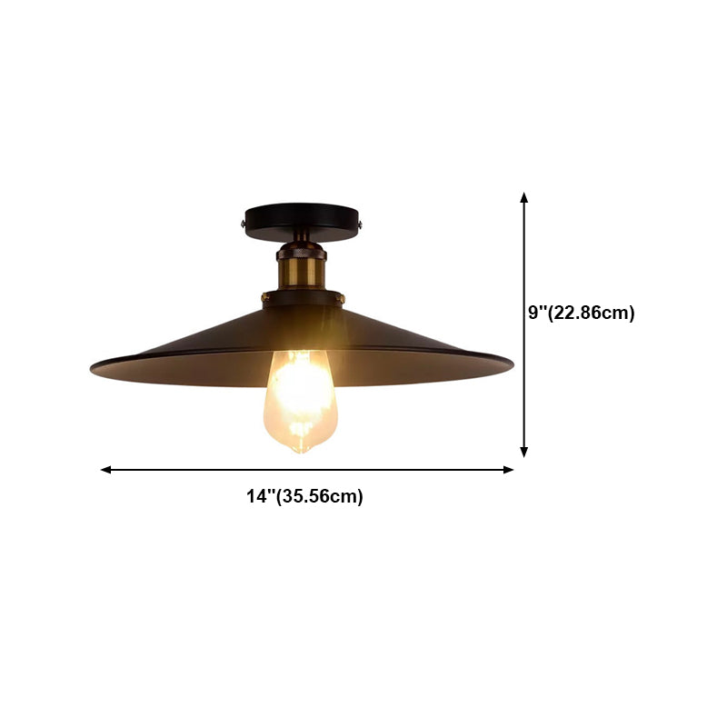 Noir près de lampe à plafond style industriel metal de plafond évasé