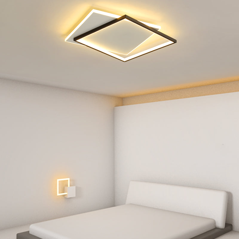 Plafond métallique carré Light Mount de montage simple LED Black Light