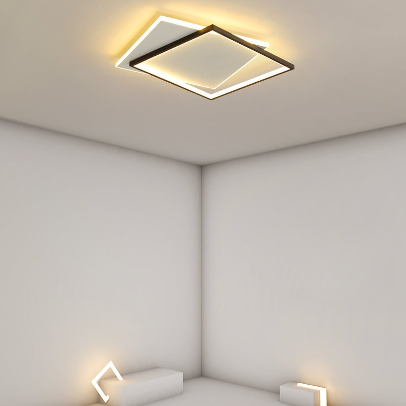 Plafond métallique carré Light Mount de montage simple LED Black Light