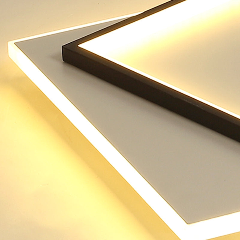 Plafond métallique carré Light Mount de montage simple LED Black Light