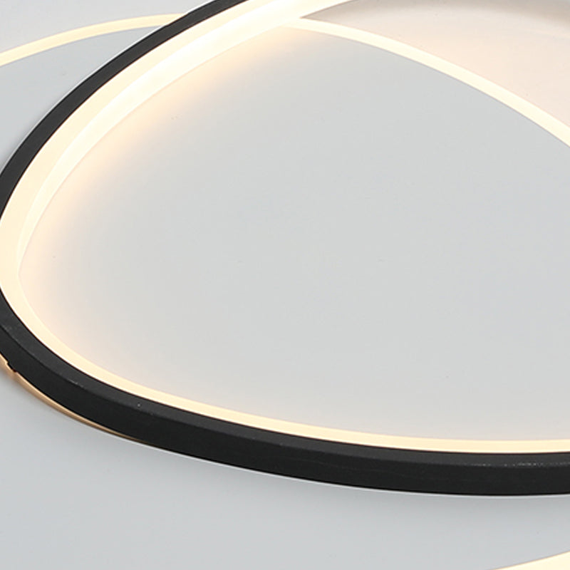 Triángulos modernos iluminación de techo de techo de metal led dormitorio de techo en negro