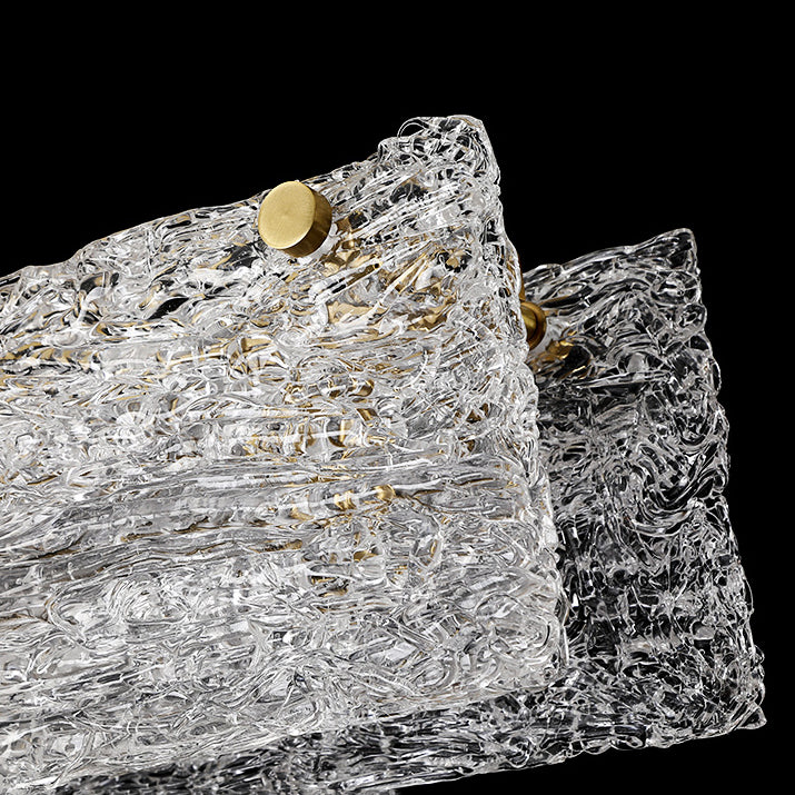 Luces colgantes rectangulares de estilo moderno luces colgantes de vidrio transparente