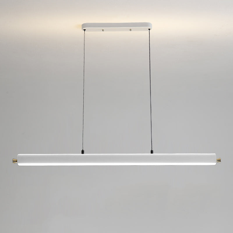 Modern Style Linear Island Light Fixture Metal 1 Light Hanging Ceiling Light