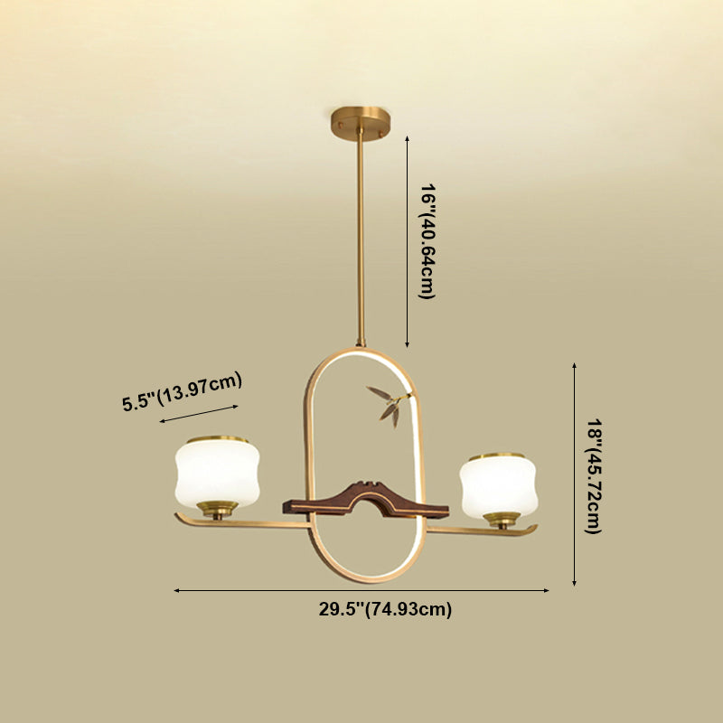 Simplicidad moderna Cilindro Luces de la isla de la isla Luces colgantes de vidrio blanco