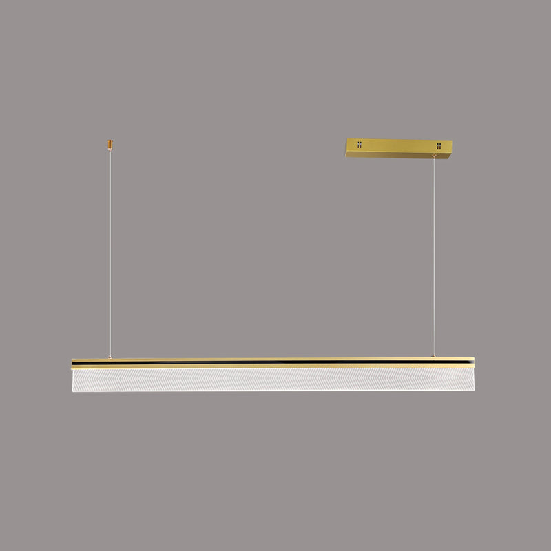 Lámpara colgante de restaurantes de 1 luces de la isla rectangular moderna con sombra acrílica transparente