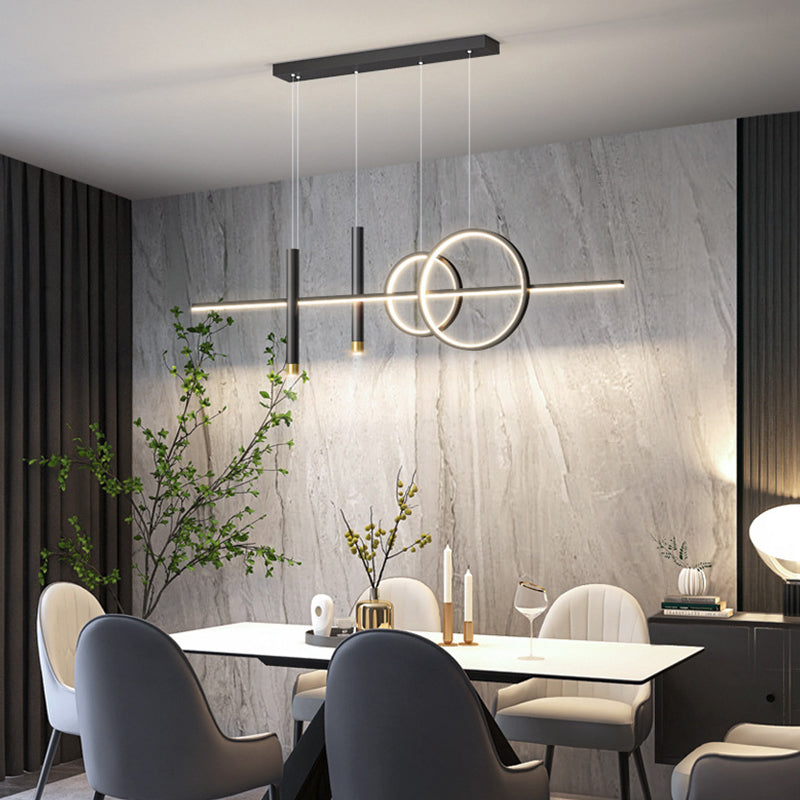 Lámpara de 5 cables de geometría de geometría moderna Lámpara de 5 cabezas de restaurante con sombra de gel de sílice