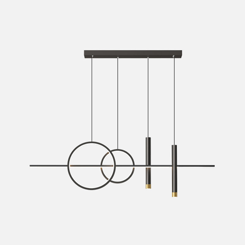 Lámpara de 5 cables de geometría de geometría moderna Lámpara de 5 cabezas de restaurante con sombra de gel de sílice