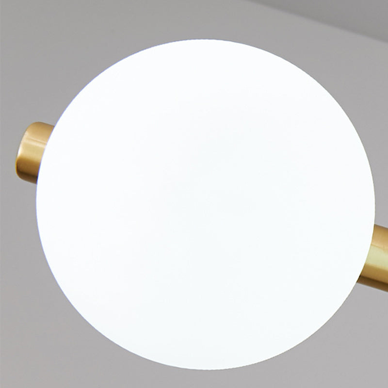 Gold Island Lights modernas lámparas colgantes de restaurantes múltiples con sombra de vidrio de globo