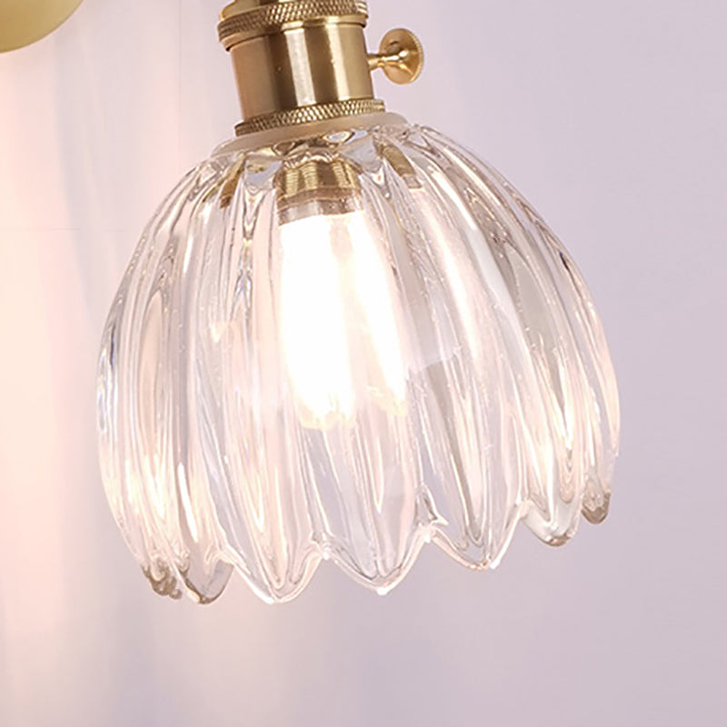 Creative Glass Shade Wall Light Fixture Modern Style Wall Sconce Light for Living Room