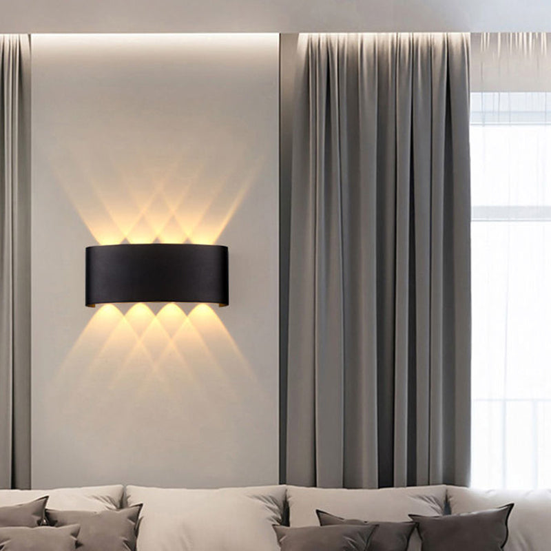 Éclairage mural de forme rectangulaire Métal de style moderne 1 lampe d'applications légères pour extérieur