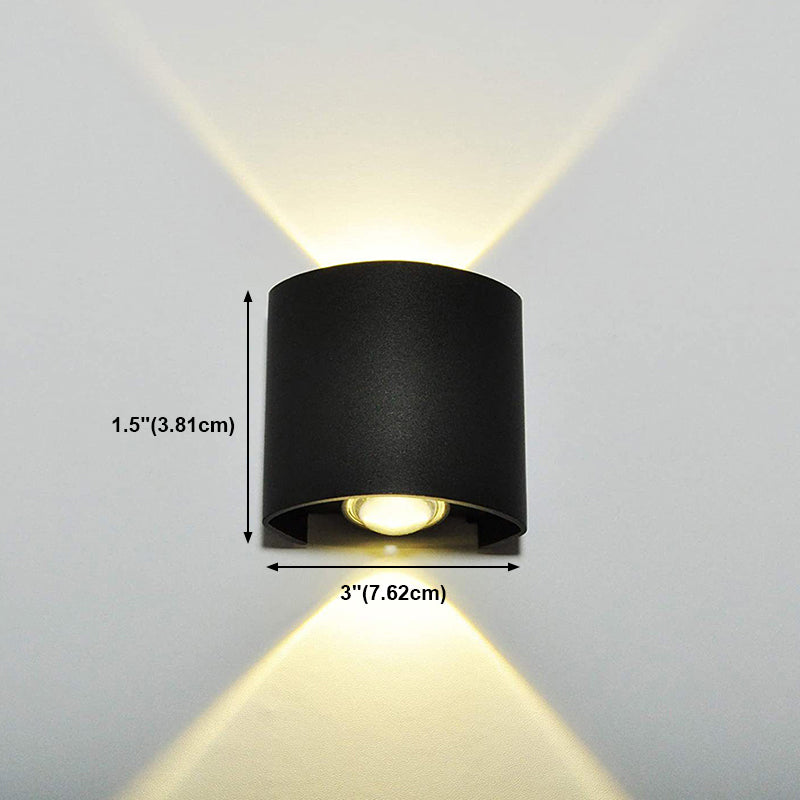 Éclairage mural de forme rectangulaire Métal de style moderne 1 lampe d'applications légères pour extérieur