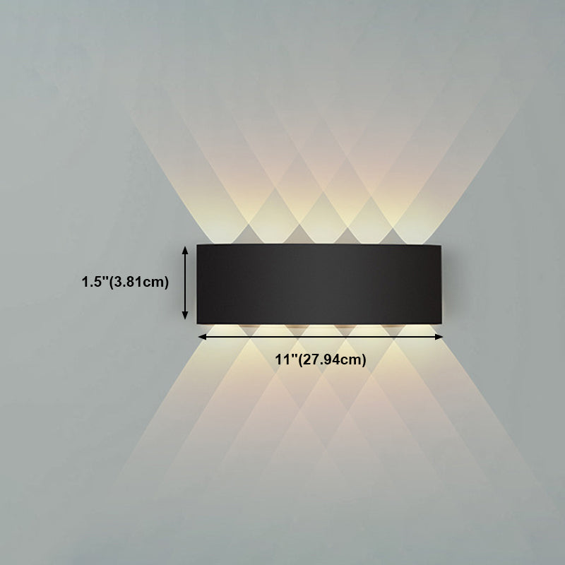 Éclairage mural de forme rectangulaire Métal de style moderne 1 lampe d'applications légères pour extérieur