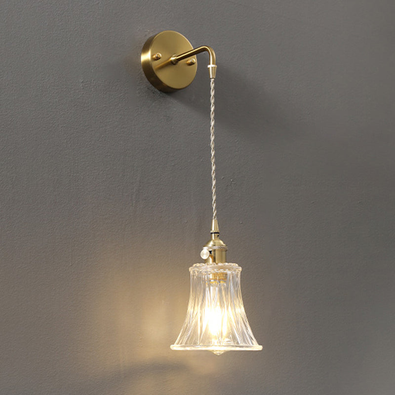 Modern Wall Light Scone Creative Glass Shade Wall Light Fixture for Bedroom