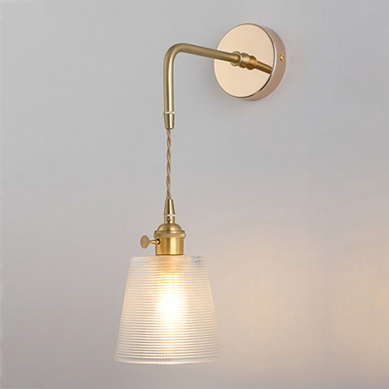 Modern Wall Light Scone Creative Glass Shade Wall Light Fixture for Bedroom
