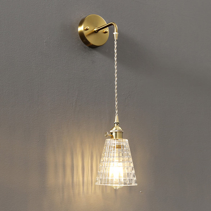 Modern Wall Light Scone Creative Glass Shade Wall Light Fixture for Bedroom