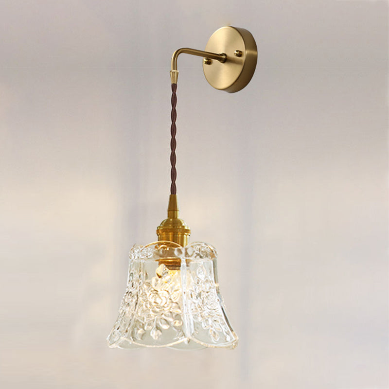 Modern Wall Light Scone Creative Glass Shade Wall Light Fixture for Bedroom