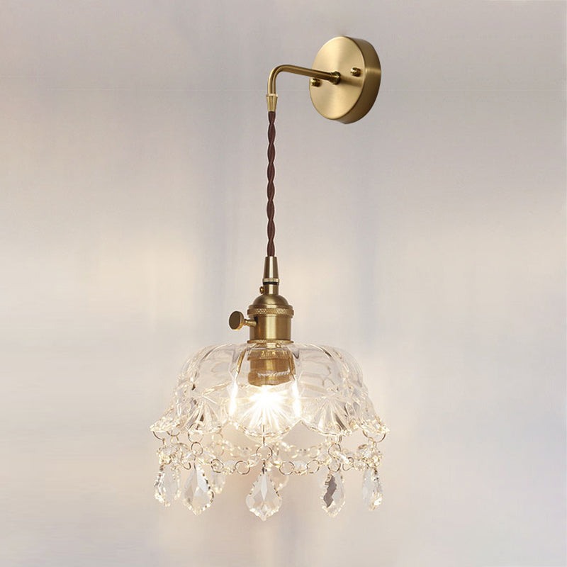 Modern Wall Light Scone Creative Glass Shade Wall Light Fixture for Bedroom